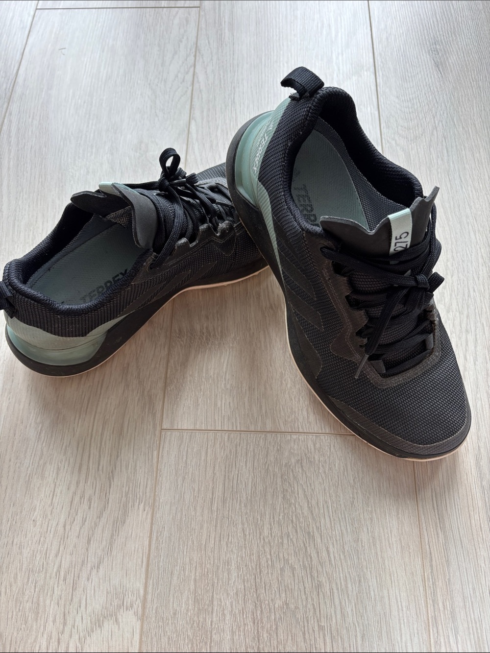 Adidas Gore-Tex Hiking Shoes with Mint Green Accents
